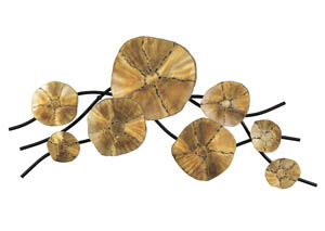 Image for Oditi Gold Finish/Black Wall Decor