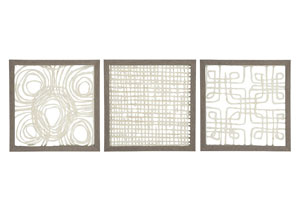 Image for Odella Cream/Taupe Wall Decor Set