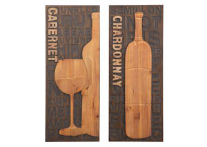 Image for Oguz Brown/Natural Wall Decor Set (Set of 2)