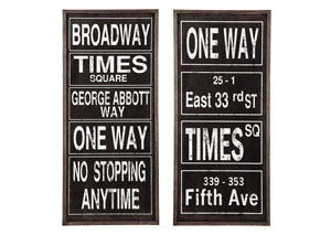 Image for Destinarea Black/White Wall Decor Set (Set of 2)