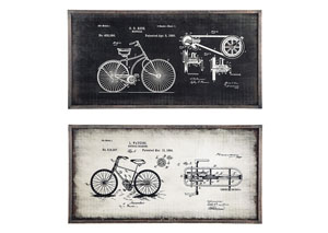 Image for Destinarea Black/White Wall Decor Set (Set of 2)