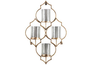 Image for Dunixi Antique Gold Finish Wall Sconce