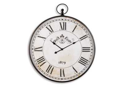 Image for Augustina Antique Black Wall Clock
