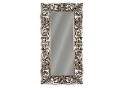 Image for Lucia Antique Silver Finish Accent Mirror