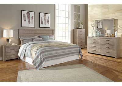 Image for Culverbach Gray King Panel Bed w/Dresser, Mirror and Nightstand