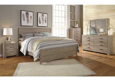 Image for Culverbach King Panel Bed with Mirrored Dresser, Chest and Nightstand