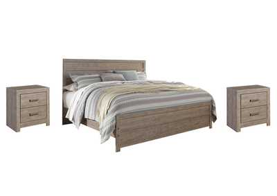 Culverbach King Panel Bed with 2 Nightstands,Signature Design By Ashley