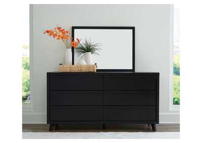Danziar King Panel Headboard with Mirrored Dresser, Chest and 2 Nightstands,Signature Design By Ashley