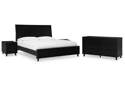 Image for Danziar King Panel Bed, Dresser and 2 Nightstands
