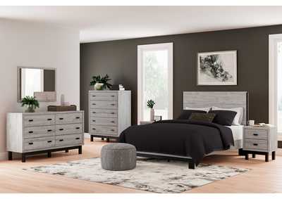 Image for Vessalli Queen Panel Bed with Mirrored Dresser, Chest and 2 Nightstands
