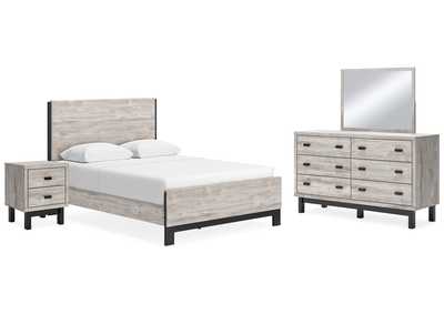 Image for Vessalli Queen Panel Bed with Mirrored Dresser and Nightstand