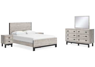Image for Vessalli Queen Panel Bed with Mirrored Dresser and 2 Nightstands