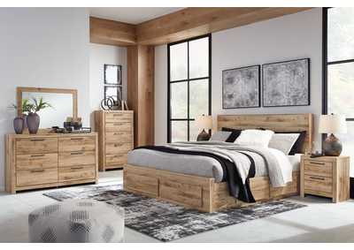 Hyanna Queen Panel Storage Bed with 2 Side Storage, Dresser and Mirror,Signature Design By Ashley