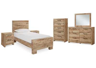 Hyanna Twin Panel Bed with Mirrored Dresser, Chest and 2 Nightstands,Signature Design By Ashley