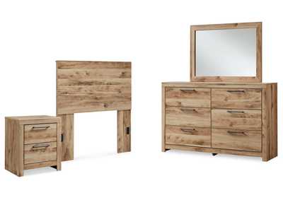 Hyanna Twin Panel Headboard with Mirrored Dresser and Nightstand,Signature Design By Ashley