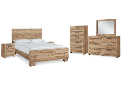 Image for Hyanna Queen Panel Bed with Mirrored Dresser, Chest and 2 Nightstands