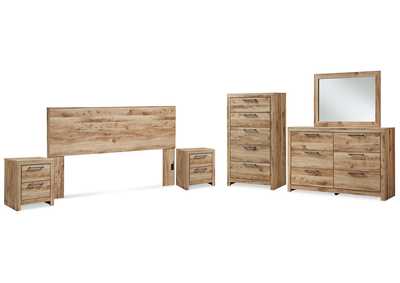 Hyanna King Panel Headboard with Mirrored Dresser, Chest and 2 Nightstands,Signature Design By Ashley
