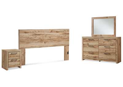 Hyanna King Panel Headboard with Mirrored Dresser and Nightstand,Signature Design By Ashley