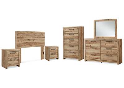 Hyanna Full Panel Headboard with Mirrored Dresser, Chest and 2 Nightstands,Signature Design By Ashley