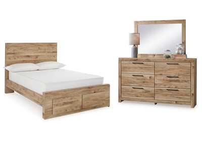 Hyanna Full Panel Storage Bed, Dresser and Mirror