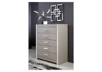 Surancha King Poster Bed with Mirrored Dresser and Chest,Signature Design By Ashley