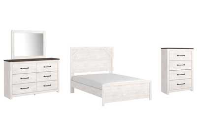 Image for Gerridan Full Panel Bed with Mirrored Dresser and Chest