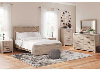 Senniberg Queen Panel Bed with Mirrored Dresser, Chest and Nightstand,Signature Design By Ashley