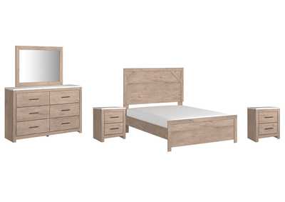 Senniberg Full Panel Bed with Mirrored Dresser and 2 Nightstands,Signature Design By Ashley