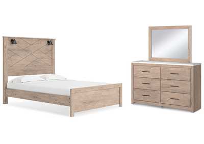 Image for Senniberg Queen Panel Bed with Mirrored Dresser