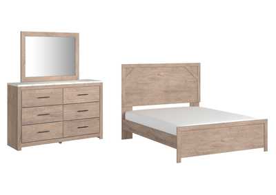 Image for Senniberg Queen Panel Bed with Mirrored Dresser