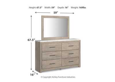 Senniberg Queen Panel Bed with Mirrored Dresser, Chest and Nightstand,Signature Design By Ashley