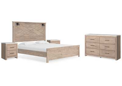 Image for Senniberg King Panel Bed with Dresser and 2 Nightstands