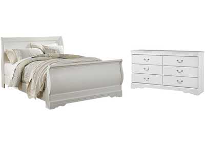 Anarasia Queen Sleigh Bed with Dresser,Signature Design By Ashley