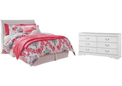 Anarasia Full Sleigh Headboard Bed with Dresser,Signature Design By Ashley