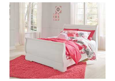 Image for Anarasia White Full Sleigh Bed