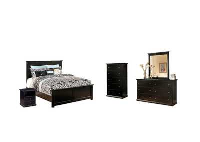 Image for Maribel King Panel Bed with Mirrored Dresser, Chest and Nightstand