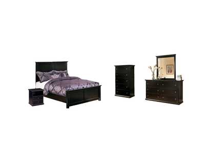 Image for Maribel Full Panel Bed with Mirrored Dresser, Chest and Nightstand