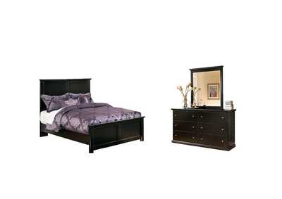Image for Maribel Full Panel Bed with Mirrored Dresser