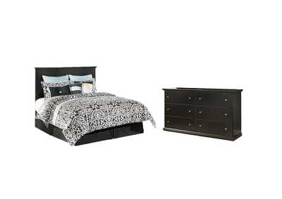 Image for Maribel Queen/Full Panel Headboard Bed with Dresser