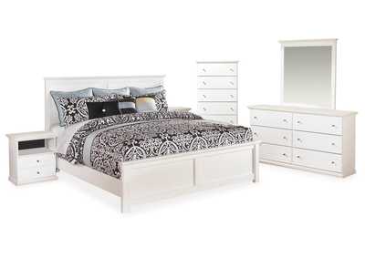 Image for Bostwick Shoals King Panel Bed, Dresser, Mirror, Chest and 2 Nightstands