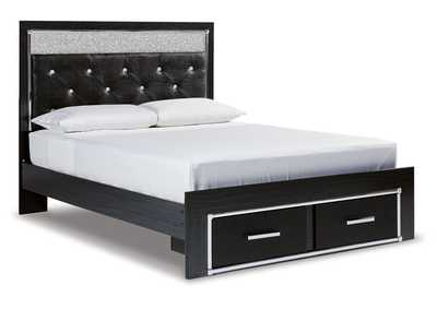 Kaydell Queen Upholstered Panel Storage Bed with Mirrored Dresser,Signature Design By Ashley