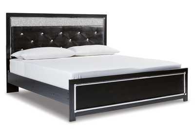 Kaydell King Upholstered Panel Platform Bed with Mirrored Dresser,Signature Design By Ashley