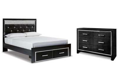 Image for Kaydell Queen Upholstered Panel Storage Platform Bed with Dresser