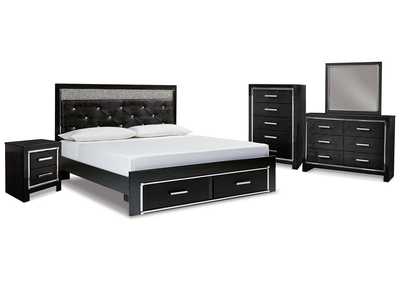 Image for Kaydell King Panel Storage Bed, Dresser, Mirror, Chest and Nightstand
