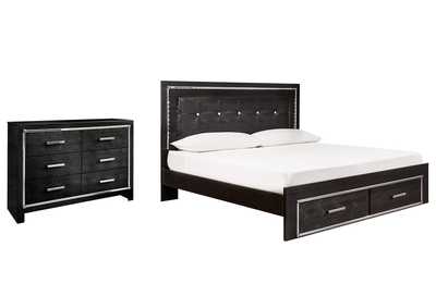 Kaydell King Panel Bed with Storage with Dresser,Signature Design By Ashley