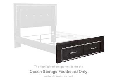 Kaydell Queen Upholstered Storage Bed, Dresser, Mirror and Nightstand,Signature Design By Ashley