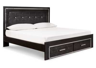 Image for Kaydell King Upholstered Panel Bed with Storage