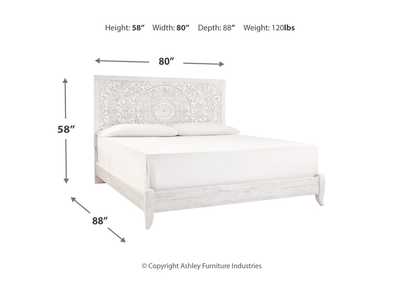 Paxberry King Panel Bed with Mirrored Dresser, Chest and 2 Nightstands,Signature Design By Ashley