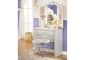 Image for Zarollina Vanity w/ Mirror & Stool