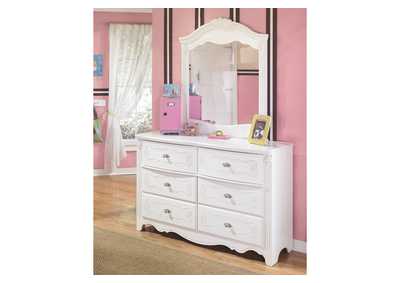 Exquisite Twin Poster Bed with Mirrored Dresser,Signature Design By Ashley